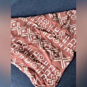 Mauve spearmint love muslin baby swaddle never used.